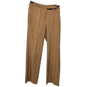 NWT Liz Claiborne Size 4 Brown Nude High Rise Straight Audra Pants Work Slacks